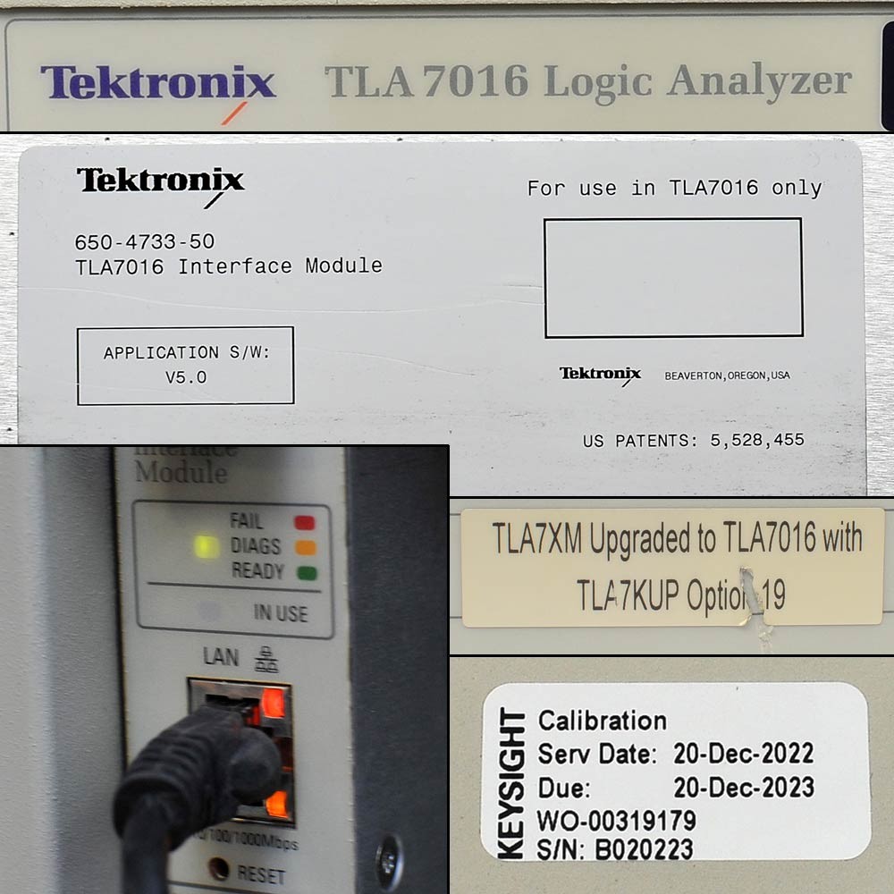 Tektronix TLA7016 6-Slot Benchtop Logic Analyzer Mainframe with Interface Module