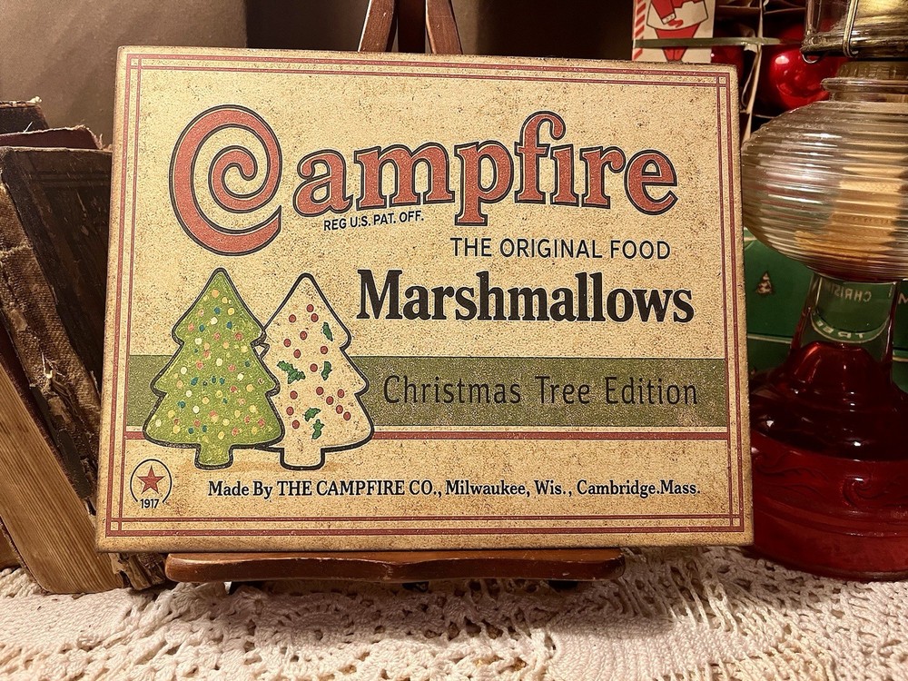 Campfire Marshmallows, Christmas Tree Edition, Handcrafted Plaque