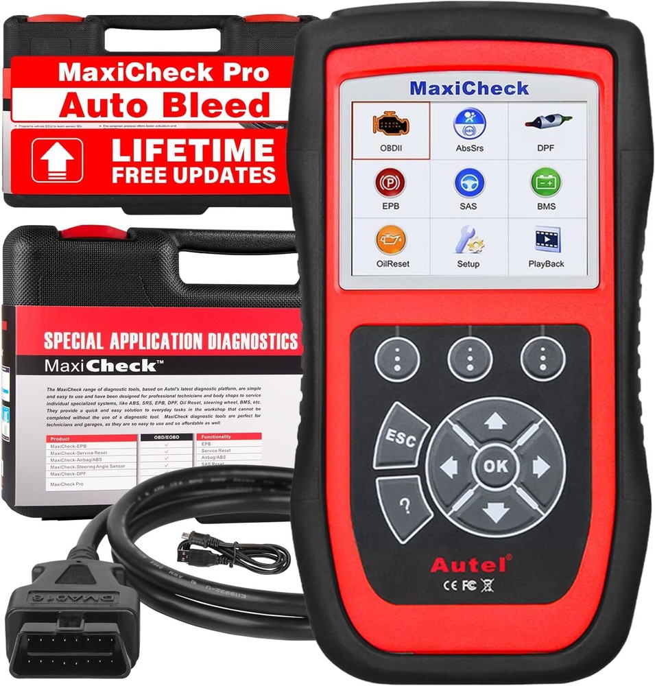 Autel MaxiCheck Pro OBD2 Diagnostic Tool Code Reader Scanner ABS Bleeding DPF