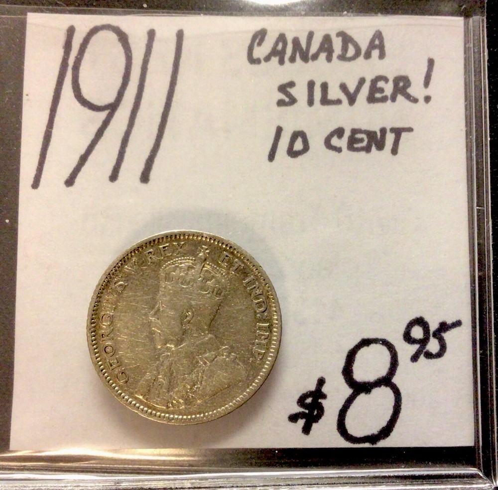 1919 Canada Silver! 10 Cents! ENN Coins