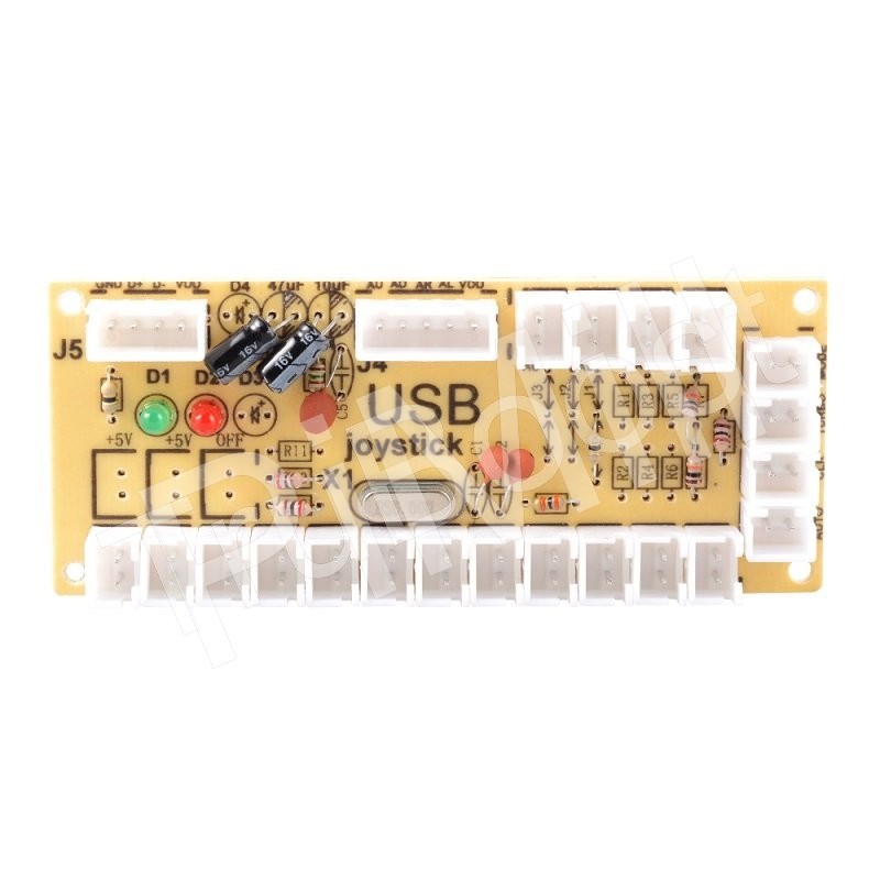 Zero Delay USB Encoder For PC Arcade Joystick Buttons 5Pin Cables DIY US Stock