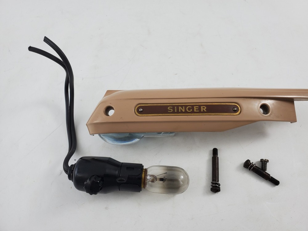 Singer 404 Sewing Machine Light Cover, Light Unit, Socket, Bulb Screws