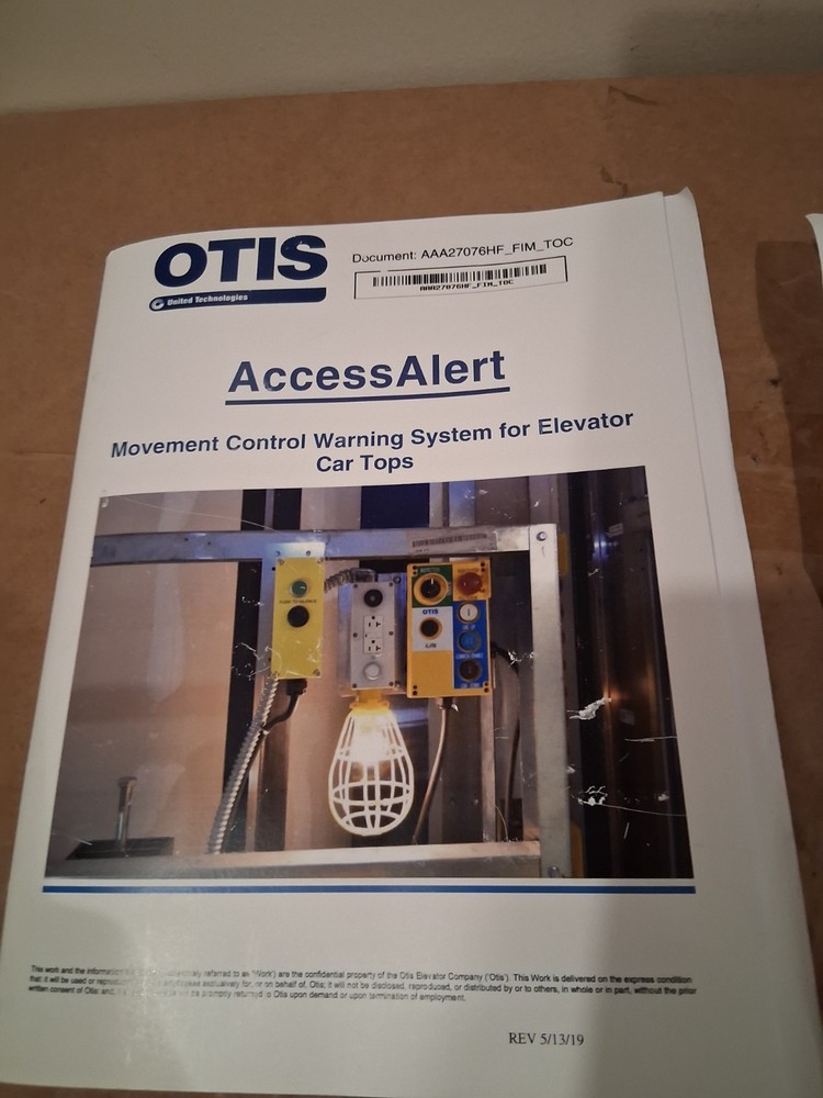 Otis AAA27076HF1 Access Alert Movement Control Warning System For Elevator Car