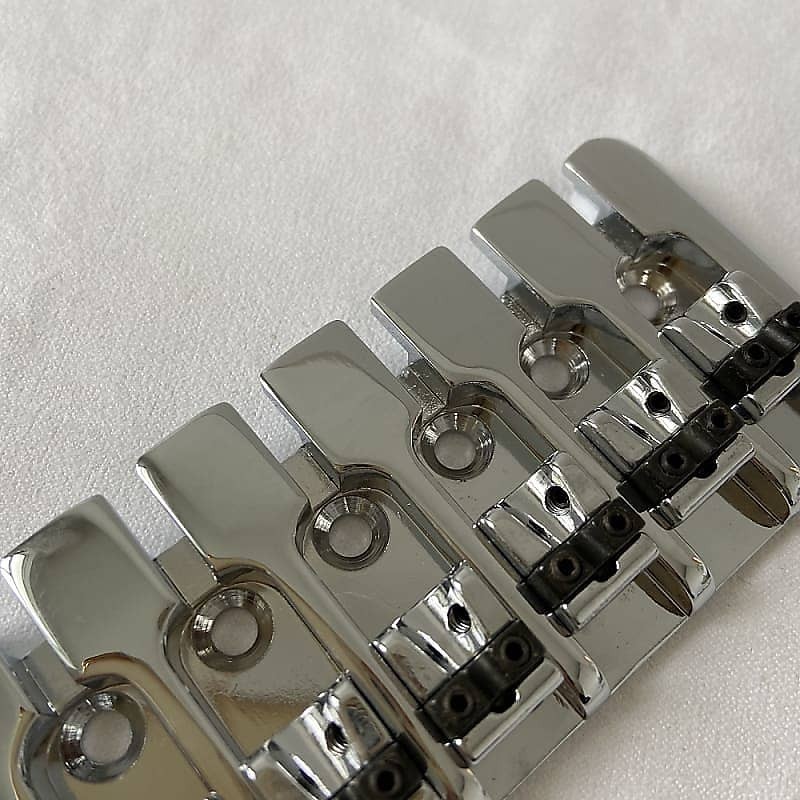 Chrome 6 String Electric Bass Guitar Fixed Bridge