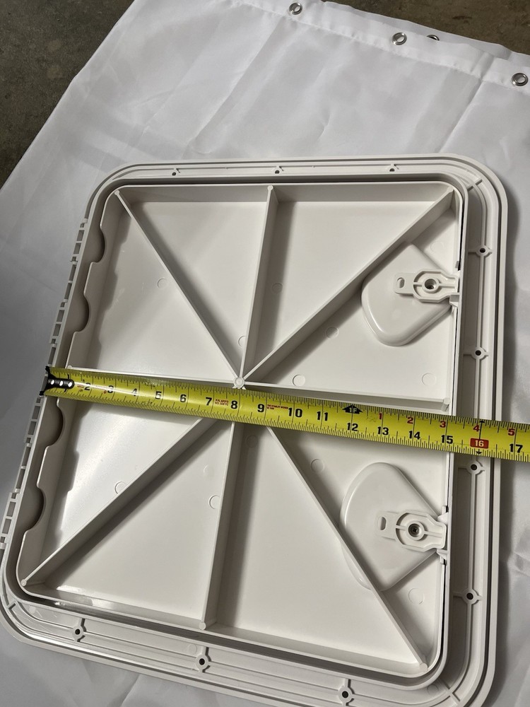 20.5"x18" ABS Boat Deck Access Hatch with Lid, White