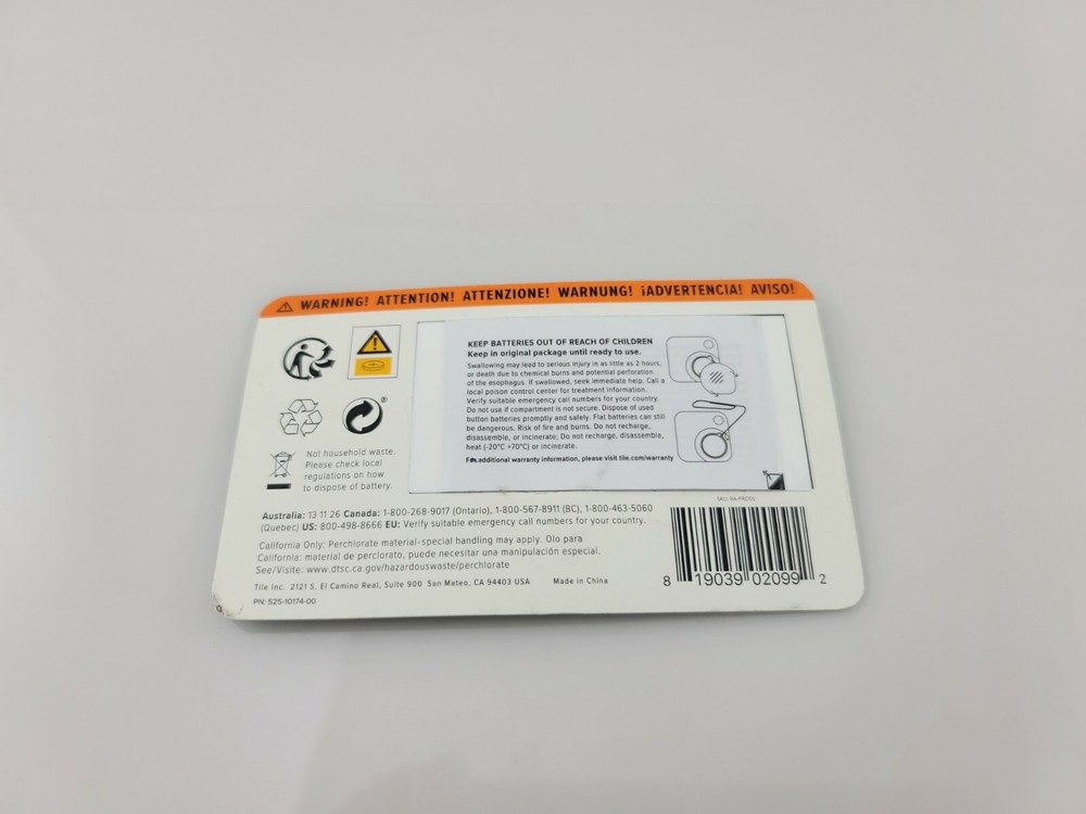 Tile Pro Replacement Battery Exp 12/2022