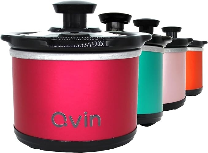 0.65QT mini  Slow Cooker - rose red