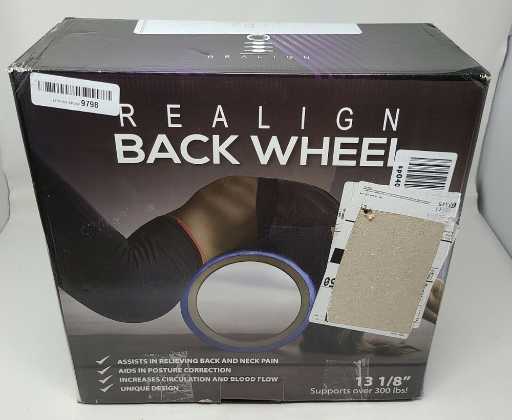 Realign Back Wheel: Back Pain Relief, Foam Roller (Blue/Grey)
