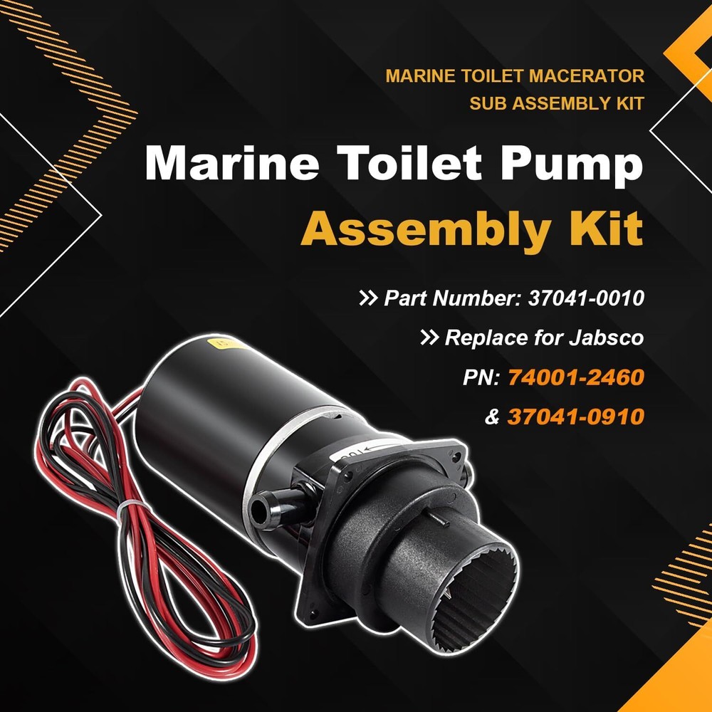 Marine Toilet Macerator Sub Assembly Kit 12V for Jabsco 37010-Series 37041-0010