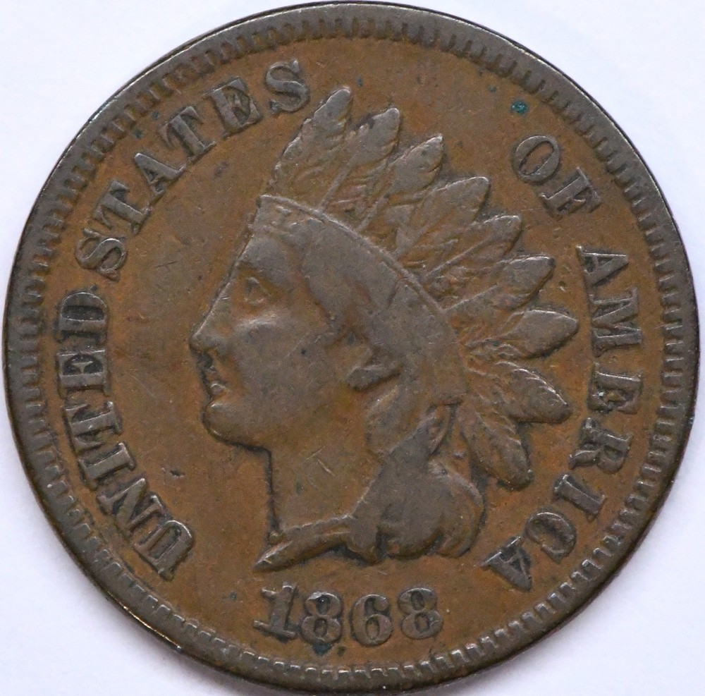 1868 indian head penny