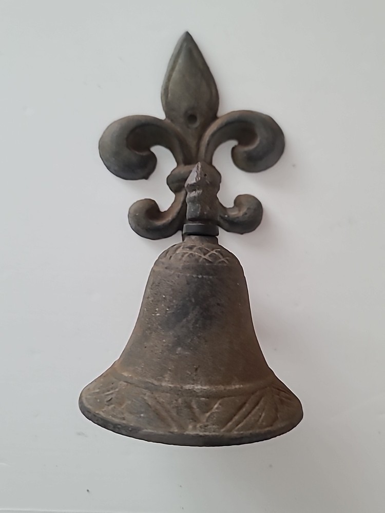Vintage Heavy Cast Iron Bell Wall Mount