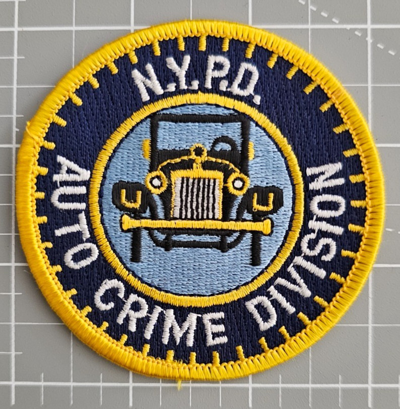 N.Y.P.D. Auto Crime Division Patch NEW