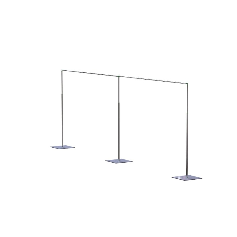vivStruct ADJUSTABLE QUICK BACKDROP KIT 10FT TALL x 20FT WIDE PIPE WITHOUT DRAPE