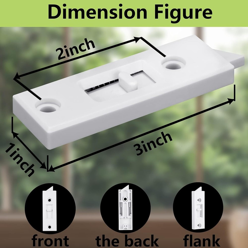 Easy-Install Plastic Window Latch Locks - 12 Pieces for Quick Replacement