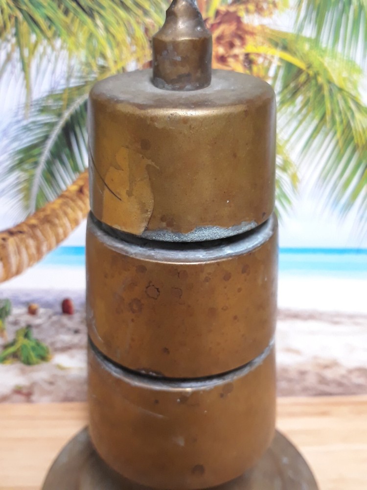 Solid Brass Asian Stacked Three Tier Bell with Chicken Finial