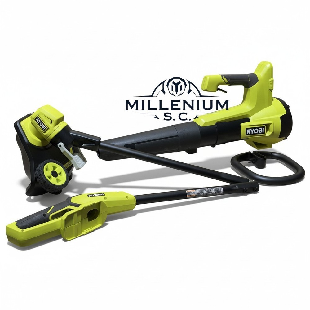 RYOBI 18V ONE+ Cordless String Trimmer & Jet Fan Blower Combo Kit - OPEN BOX