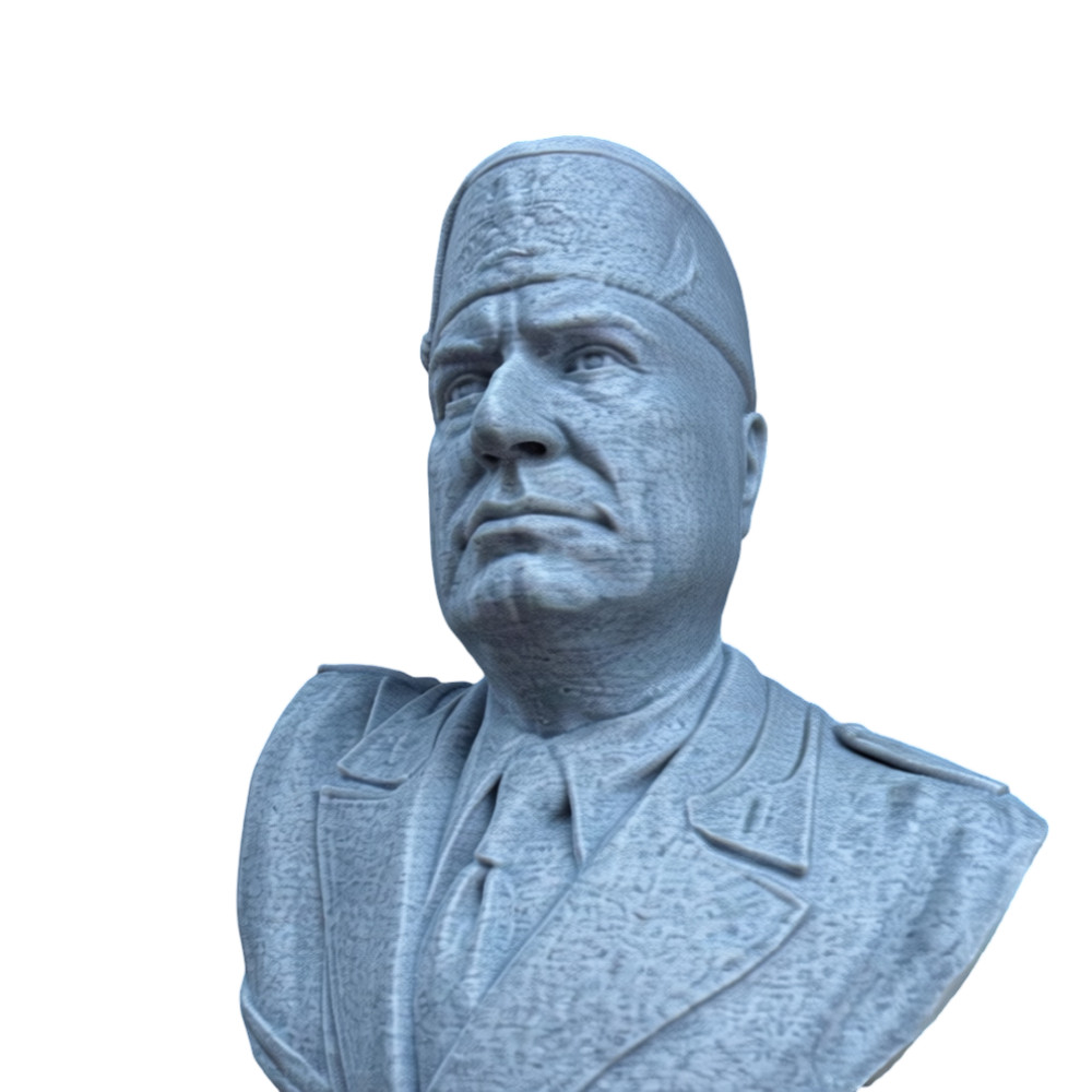 Benito Mussolini bust sculpture statue bookshelf