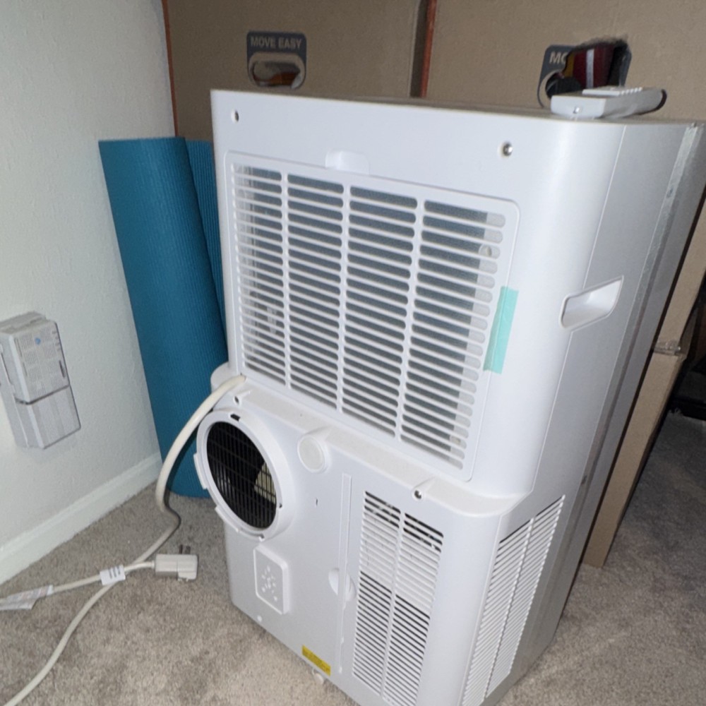 Della Portable Air Conditioner Remote Control Timer Sleep Mode White 14,000 BTU