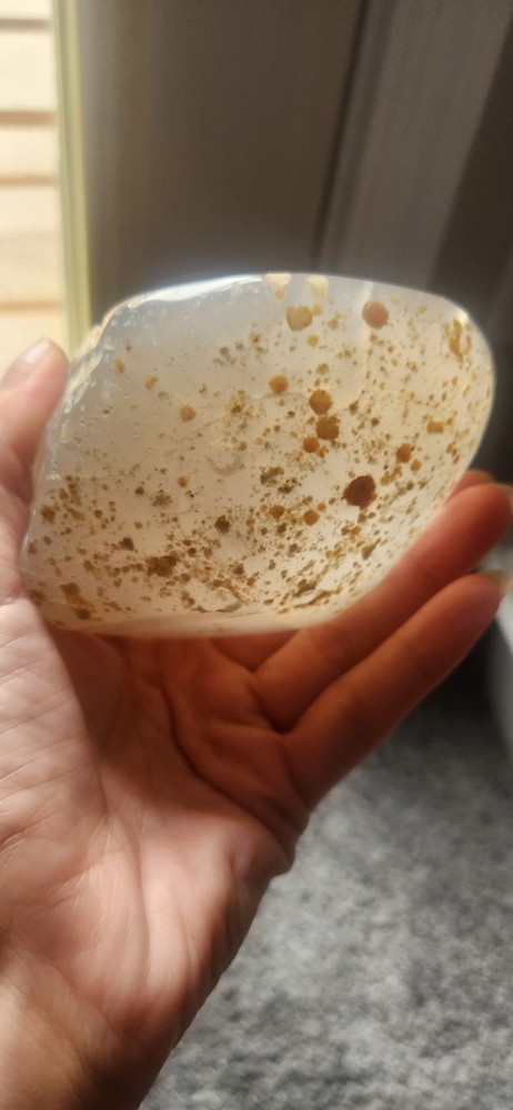 Polished Agate Crystal Bowl Decorative Display Piece