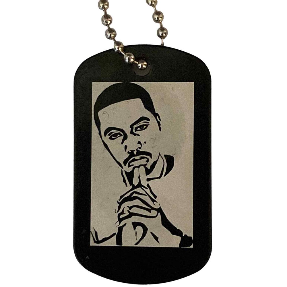 Nas Engraved Pendant With Necklace
