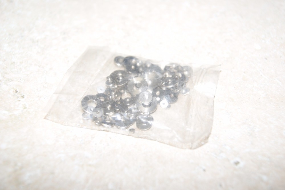 100 PIECE ASSORTMENT ROUND FLAT NICKLED HAND WASHERS