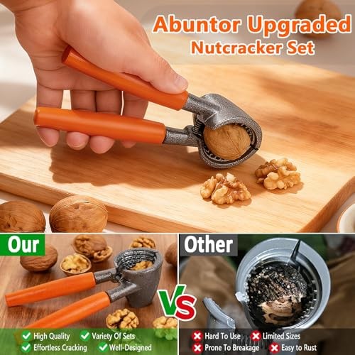 2Pack Nut Crackers Heavy Duty Nutcracker For Pecan Walnuts, Hazelnuts, Brazil