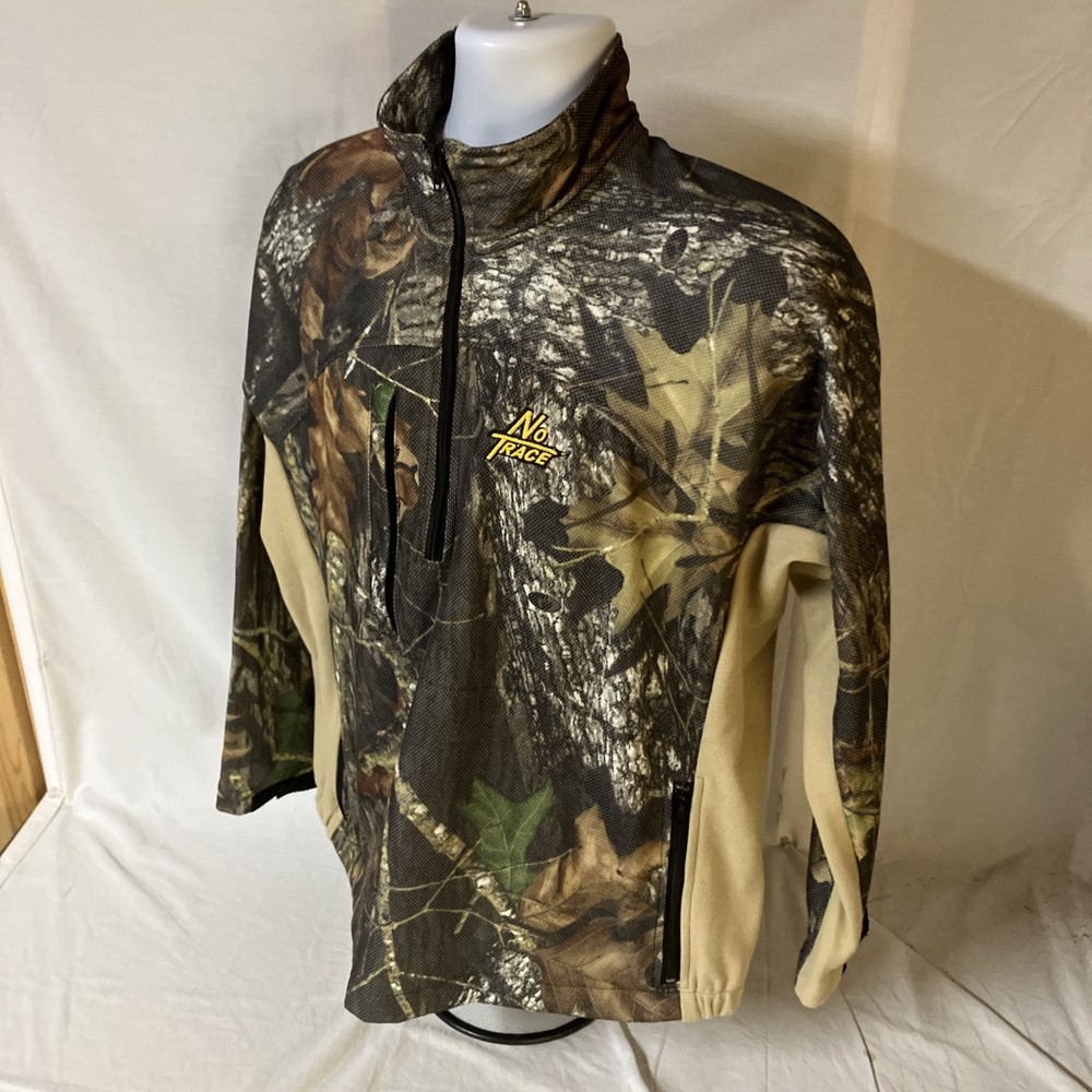 No Trace Dan River Mens Light Weight Hunting Jacket Pull Over Medium Camo FS!