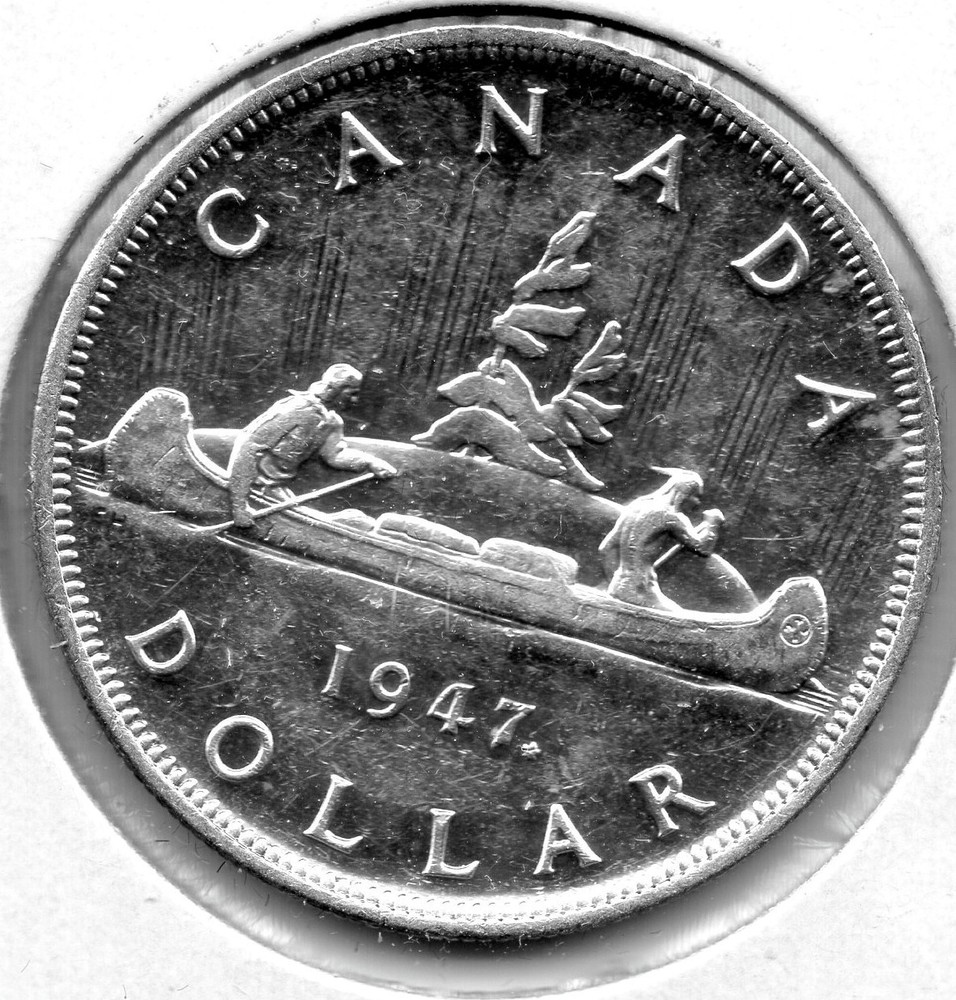 1947 Canada One Silver Dollar EF ML