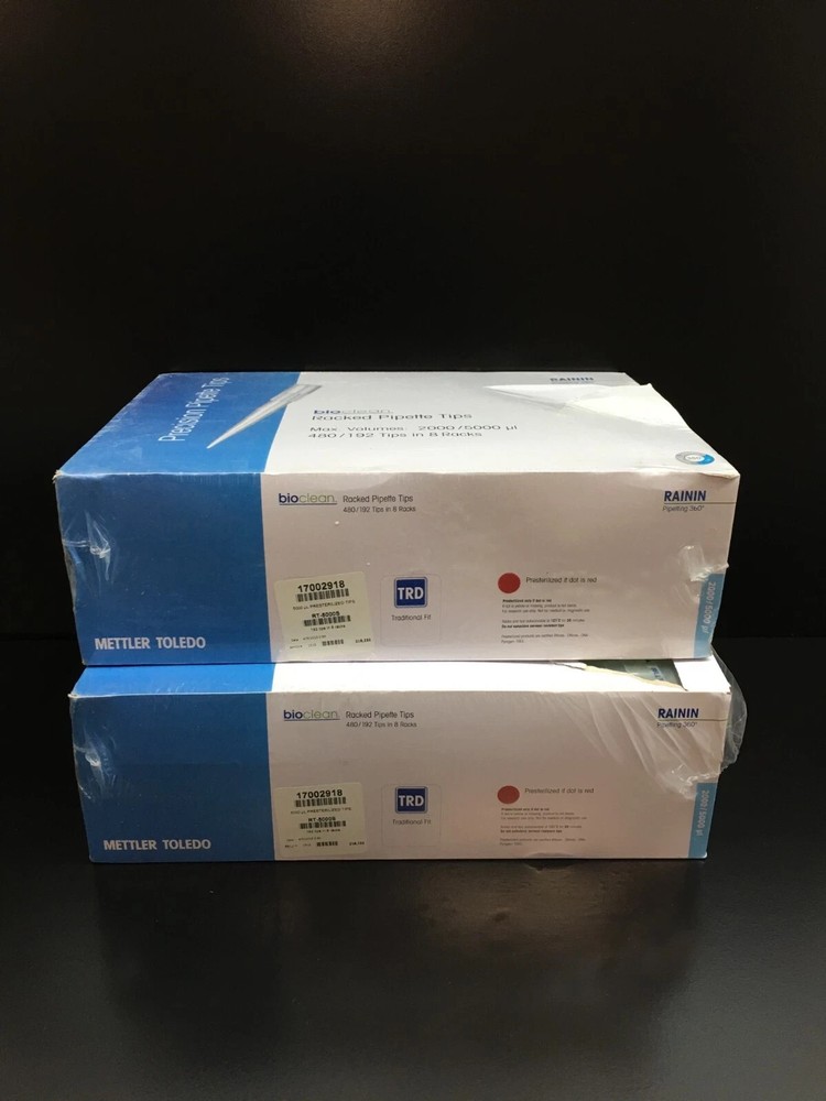 Rainin REF 17002918 Pipette Tips Pre sterilized 2000 / 5000uL Lot 2 Packs