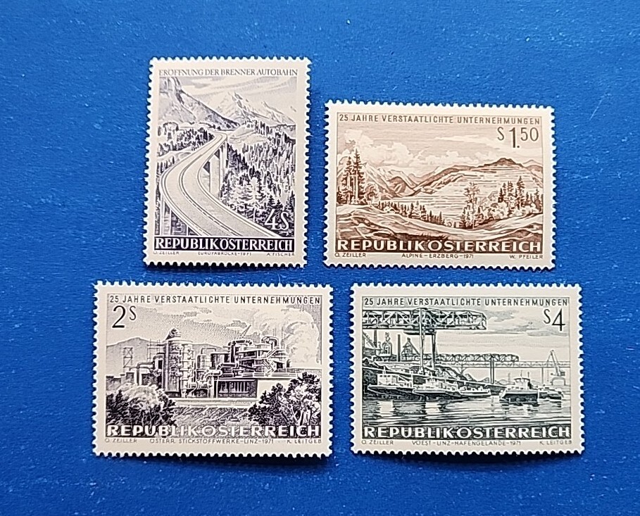 Austria Stamps, Scott 907-910 Complete Sets MNH