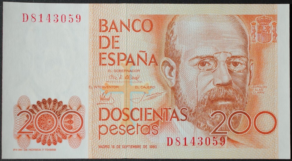 Spain P156 200 Pesetas Gem Uncirculated