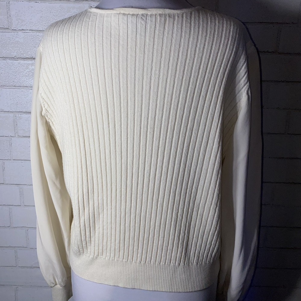 St. John Knit Sweater Off White Size Large