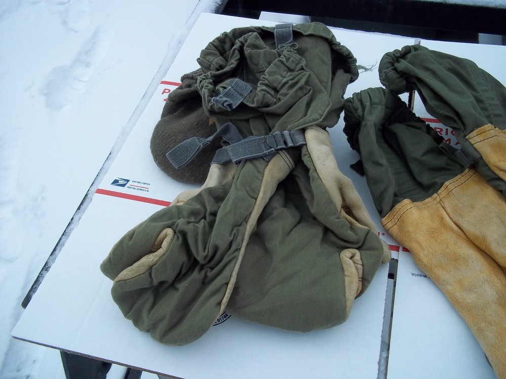MILITARY SURPLUS TRIGGER FINGER MITTEN SET ARMY SHELL+ INSERTS SIZE MEDIUM