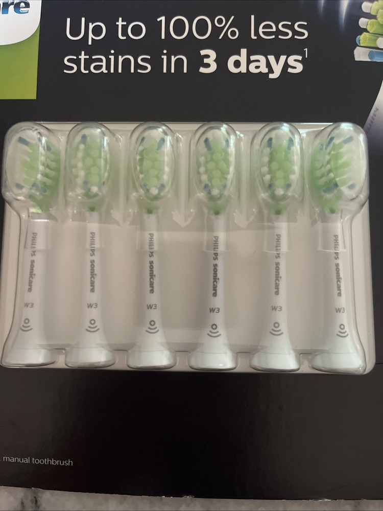 Philips Sonicare Premium White Replacement Toothbrush Heads + BrushSync (6 Pack)