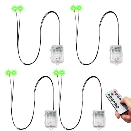 Glowing LED Skeleton Eyes with Remote - 8 Modes, Timer, Dimmable Brightness - Ha