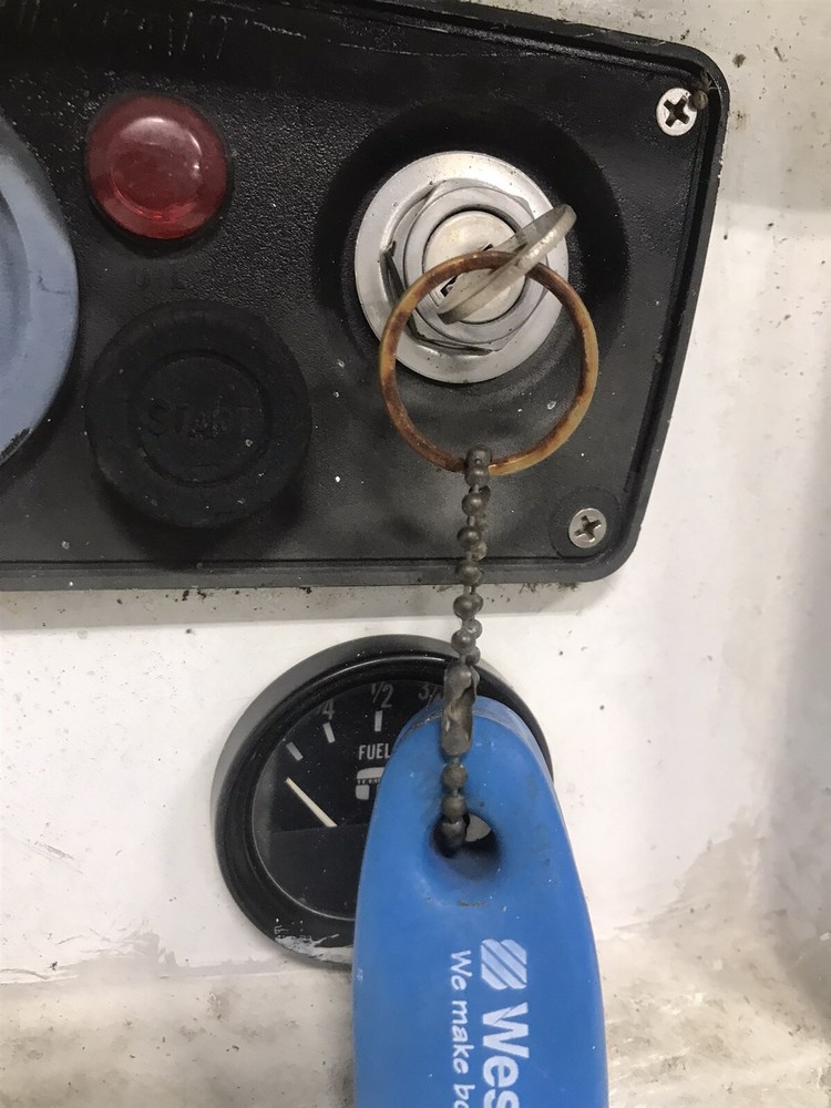 Erickson Sail Boat Yanmar diesel engine ignition switch fuel gauge panel