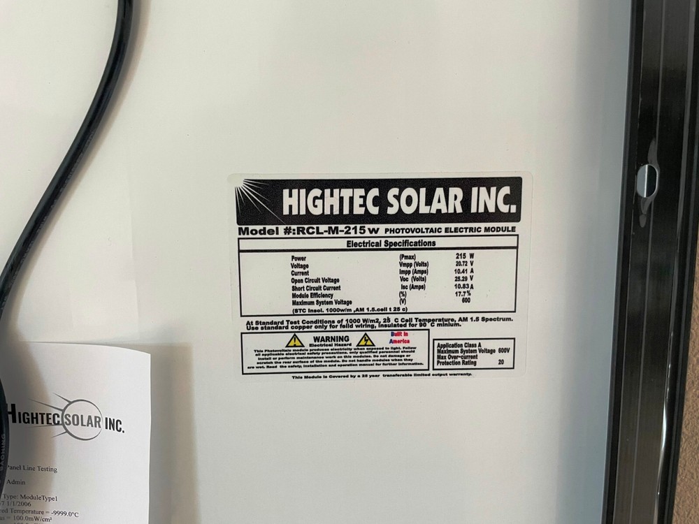 1- 215W Solar Panel Off Grid RV Boat solar panels BLACK FRAME BLACK FRONT new