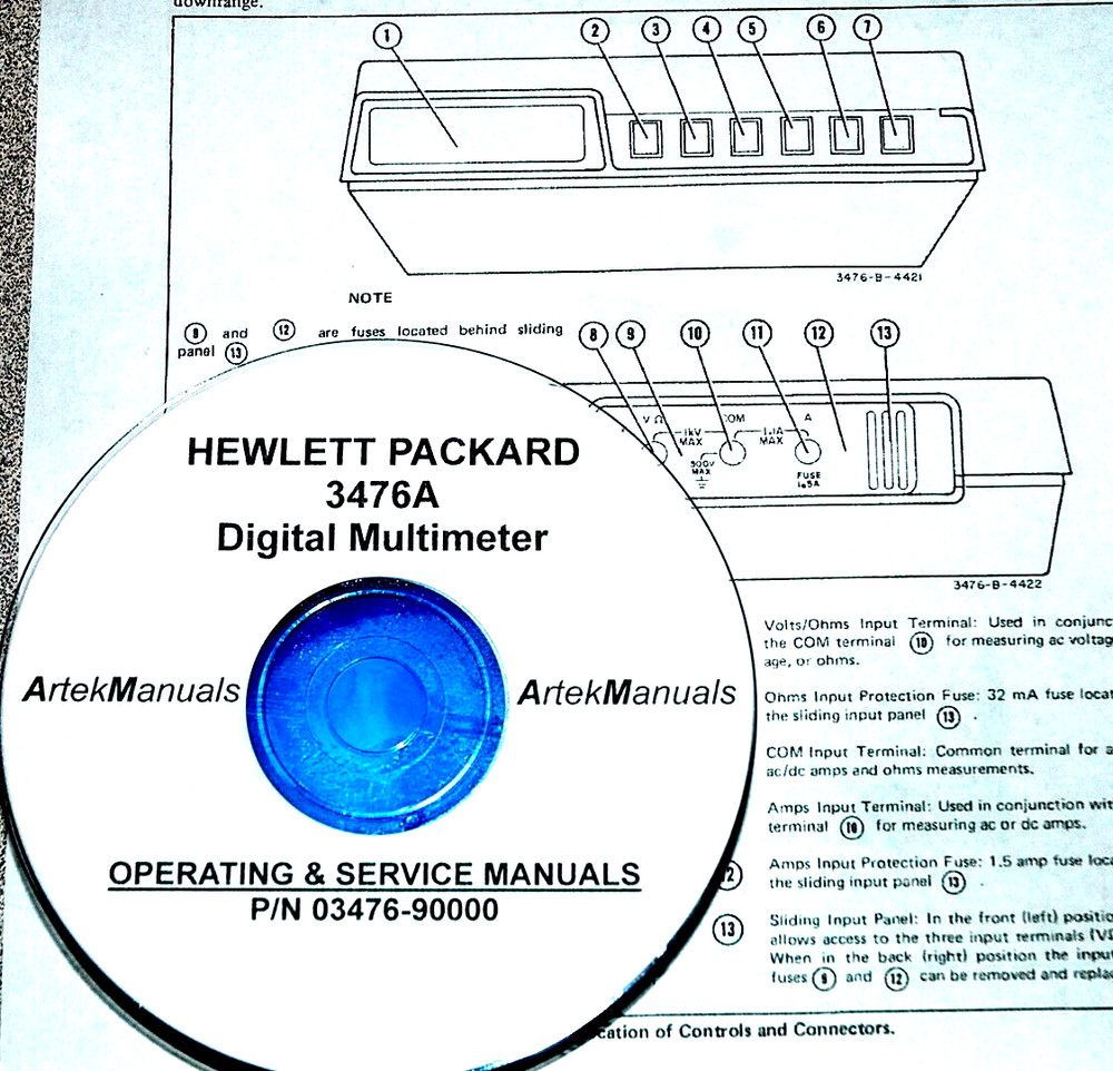 HP 3476A Digital Multimeter Operating & Service Manual, SCHEMATICS, Change Pgs