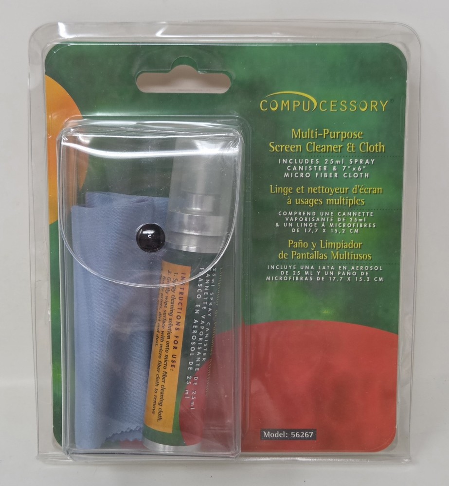 New Compuccessory Multi-Purpose Screen Cleaner & Cloth Set - Model 56267