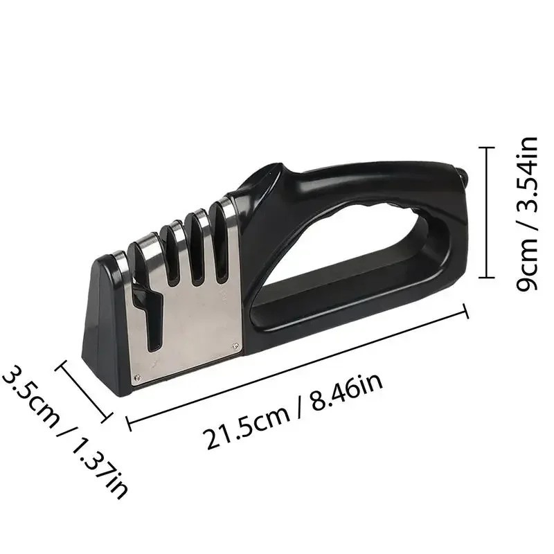 Kitchen 4 Segment Knife Sharpener Multifunctional Portable Non-slip Base Knife