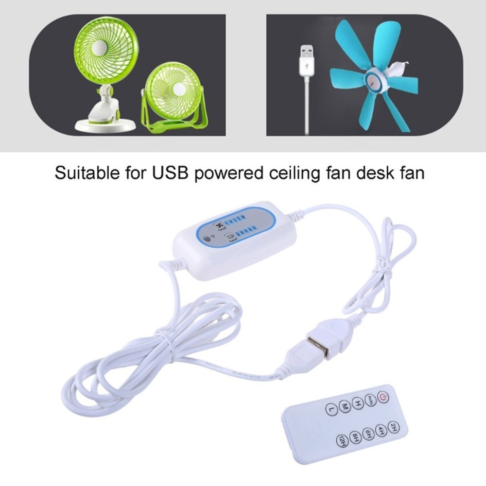2 in 1 For USB Extension Power Cable with Remote Control and Adjustable Timing