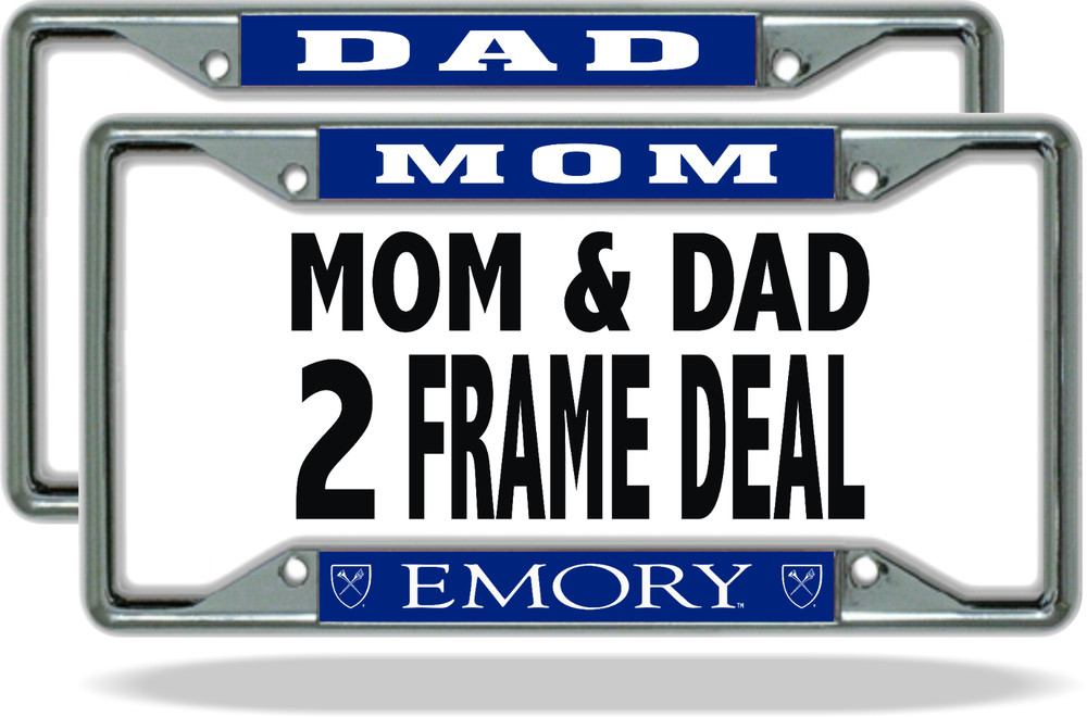 Emory MOM & DAD 2 License Plate Frames