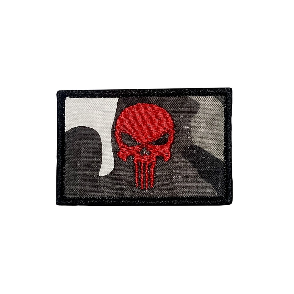 Punisher Skull Tactical Patch - Hook and Loop Morale Badge - 2X3