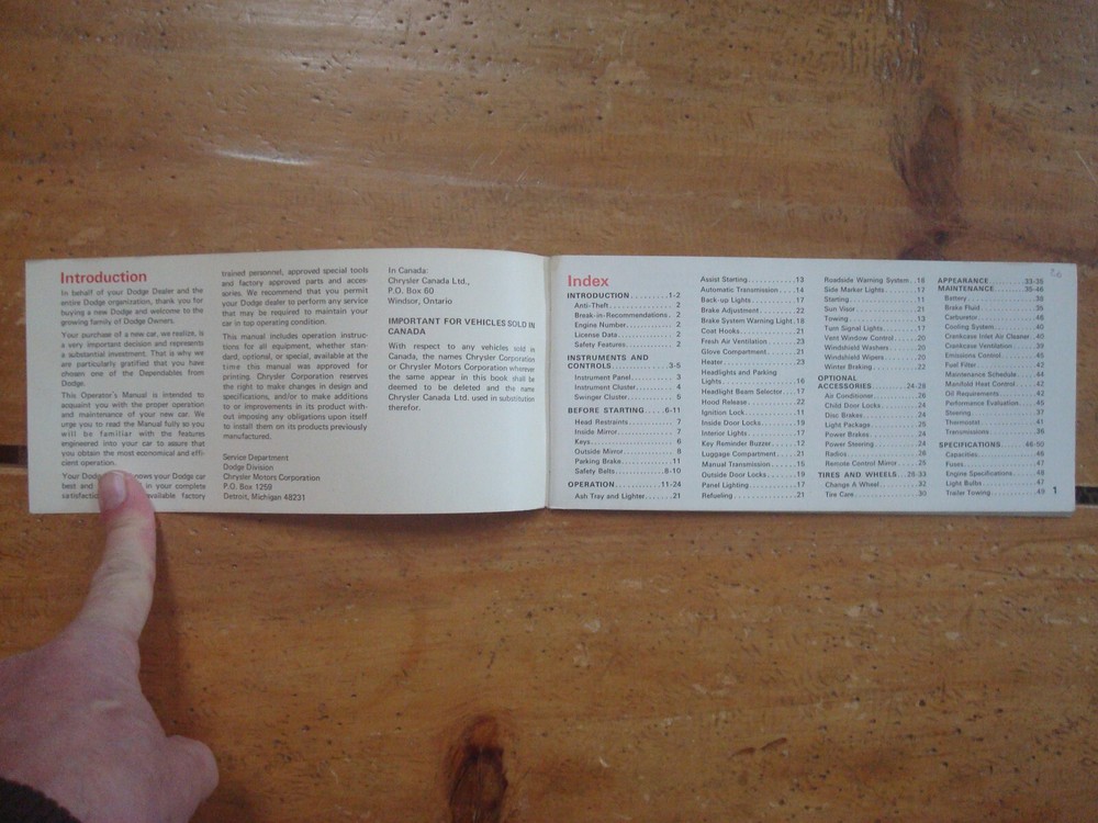 1970 Dodge Dart Operator's Manual.