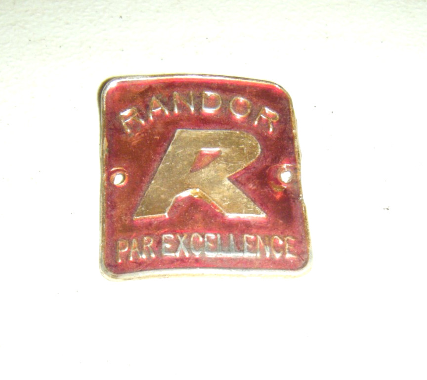 VINTAG RANDOR HEADBADGE #2187