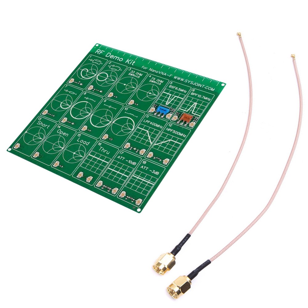 RF Test PCB Motherboard Filter Attenuator Anaylzer Tool With Adapter Cables