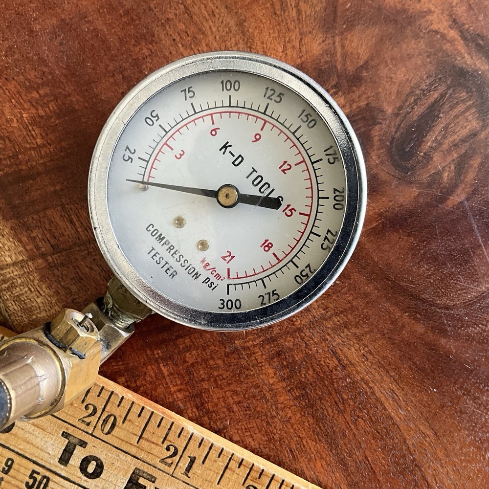 Vintage K-D Tools Compression Tester Gauge w/ Hose