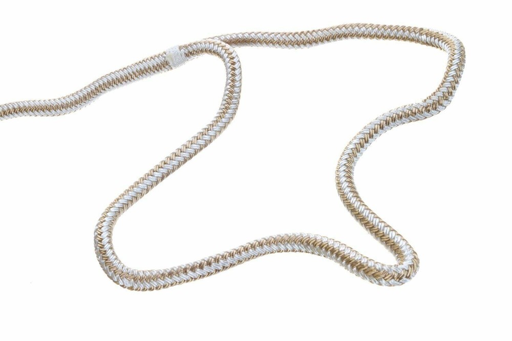 SEACHOICE Double-Braid Nylon Dock Line 3/8 x 15' 40011 Gold/White