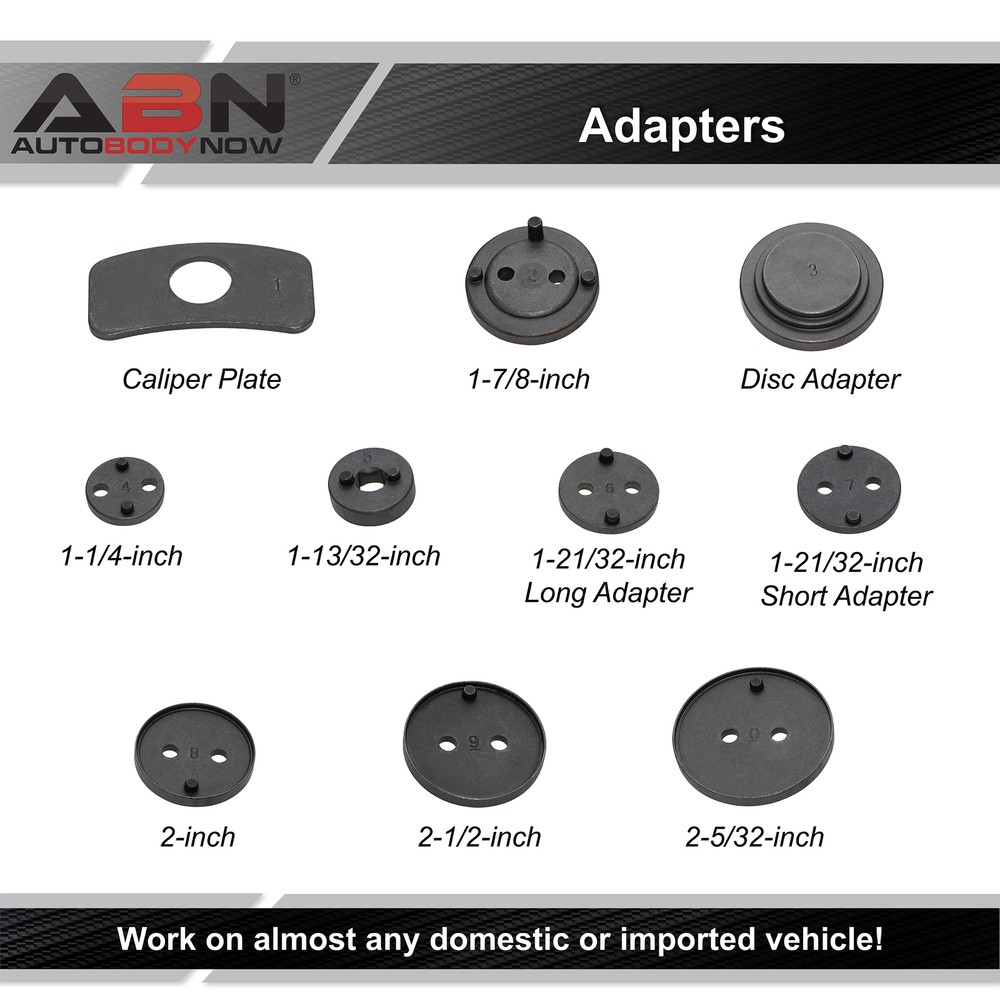 ABN Disc Brake Service Set - 32pc Disc Brake Caliper Compression Tool Set