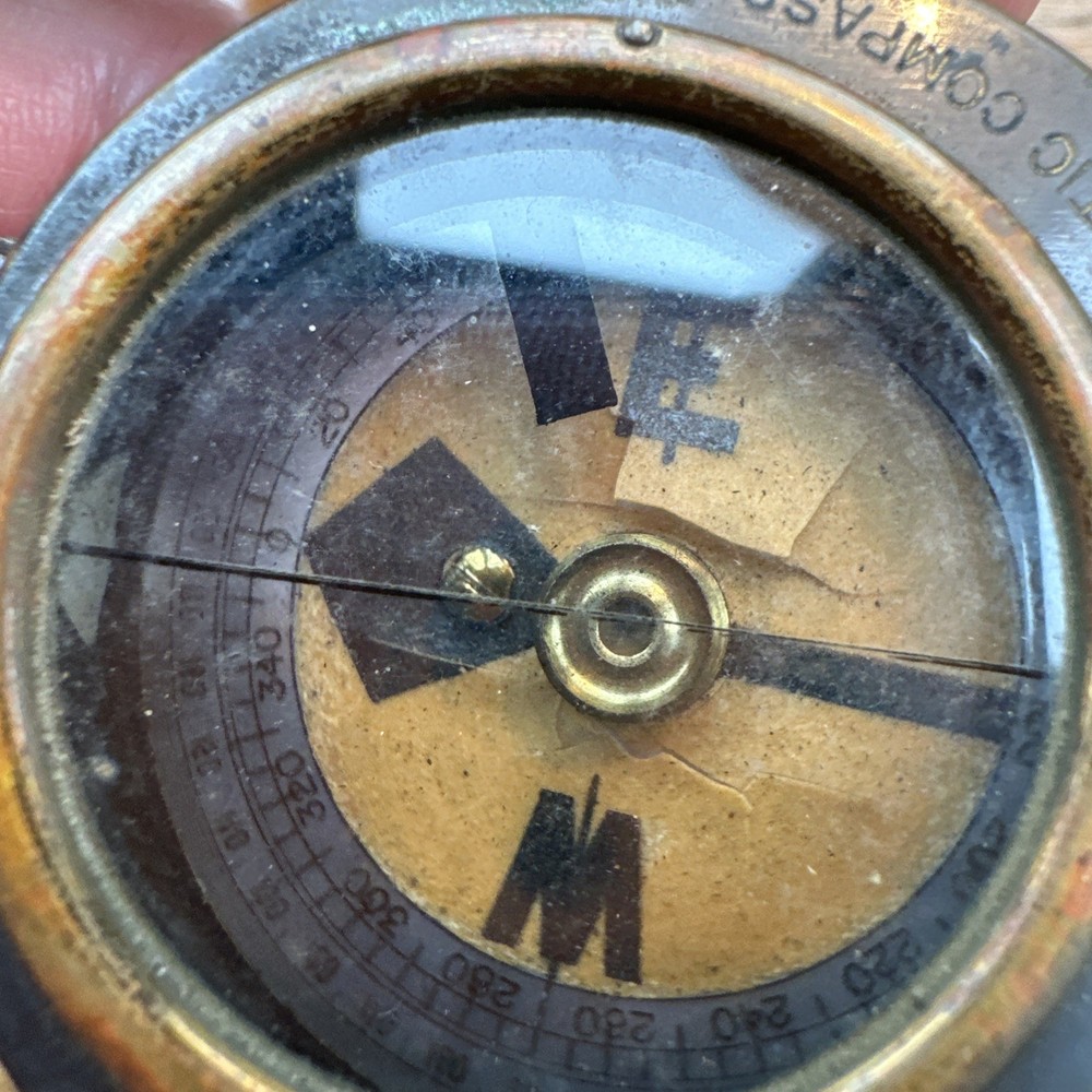 MK VI Lawrence & Mayo Prismatic Compass Service Pattern Army Issue Leather Case